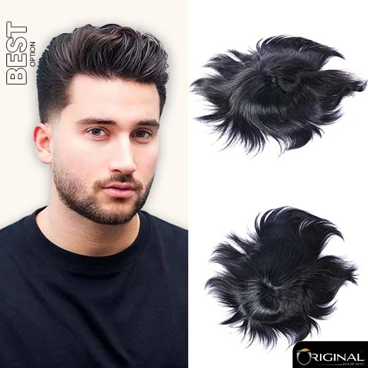 ABM Hair Patch for Men – 100% Human Hair Natural Look