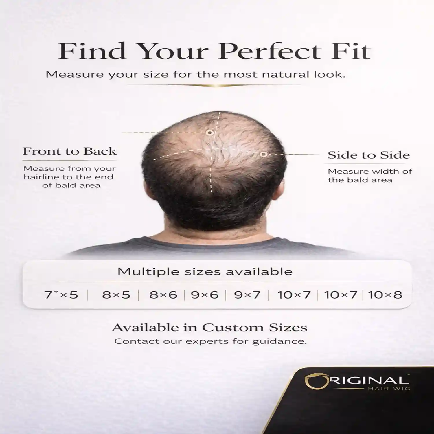 hair patch before pic size measurement 